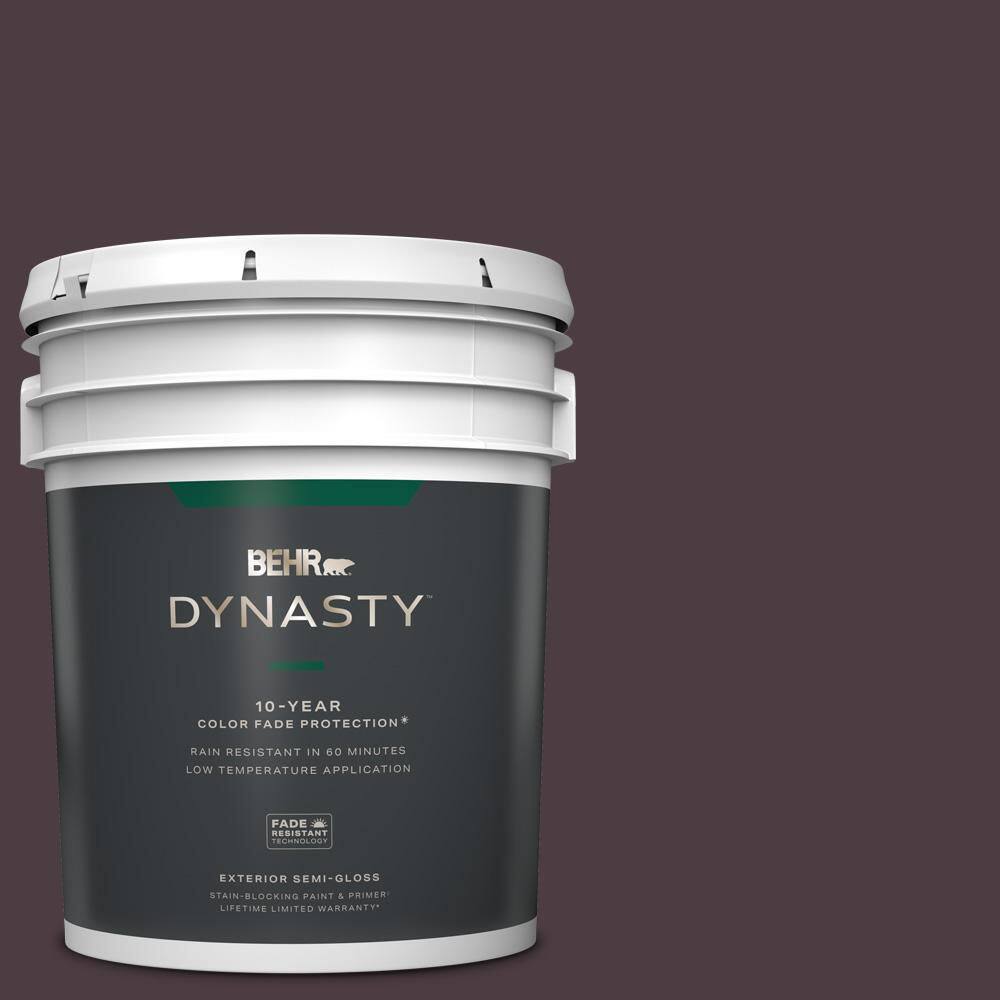 BEHR DYNASTY 5 gal. #T18-04 Nocturne Shade Semi-Gloss Exterior Stain ...
