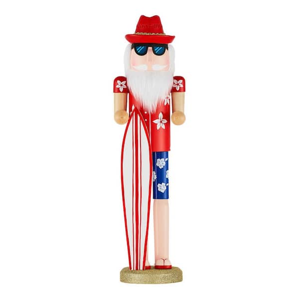 Home Accents Holiday 15 in Surfing Santa Nutcracker