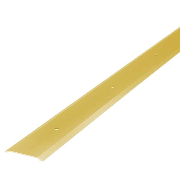 M-D Building Products Flat Top 1-3/4 in. x 27-1/2 in. Brite Gold Aluminum Saddle Door Threshold