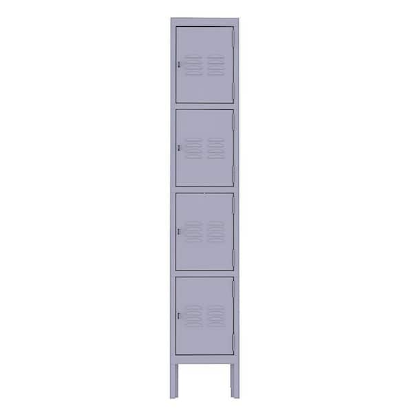 Unbranded Gray Metal 4-Tier Storage Locker Employees Locker with 4-Doors