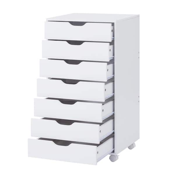 Makeup Storage Cabinet by Naomi Home-Color:White,Size:9 Drawer
