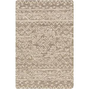 Newcastle Taupe/Cream 2 ft. x 3 ft. Tribal Indoor Area Rug