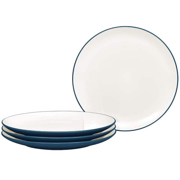 Colorwave Blue 8.25 in. (Blue) Stoneware Coupe Salad Plates, (Set of 4)