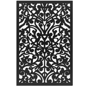 Ginger Dove 4 ft. x 32 in. Black Vinyl Decorative Screen Panel