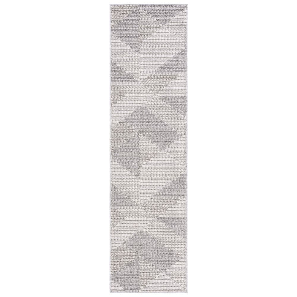 Global 2 ft. x 8 ft. Light Gray/Gray Abstract Geometric Runner Rug price history on PriceWatchPro