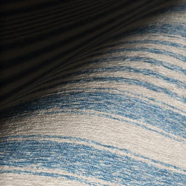 Vion Coastal Striped Machine Washable Blue 3 ft. x 5 ft. Indoor