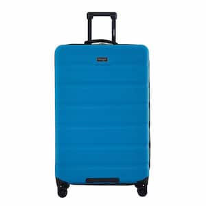 22 in. Mosaic Blue Hardside Collapsible Hybrid Rolling Carry-On with 360° Spinner Wheels