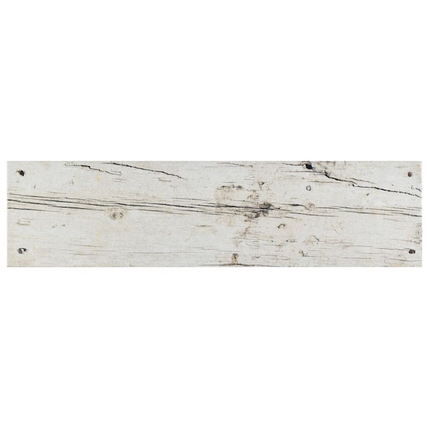 Merola Tile Cottage White 5-7/8 in. x 23-5/8 in. Ceramic Floor and Wall Tile (12.2 sq. ft. / case)