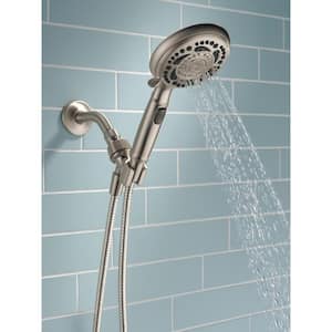 7-Spray Wall Mount Handheld Shower Head 1.8 GPM in Spotshield Brushed Nickel