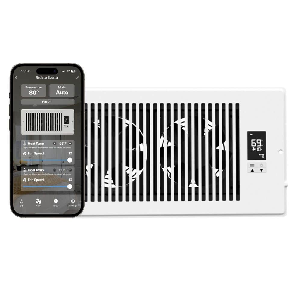 194 CFM 6 in. x 12 in. Register Booster Fan with Automatic Thermostat and App Control price history on PriceWatchPro