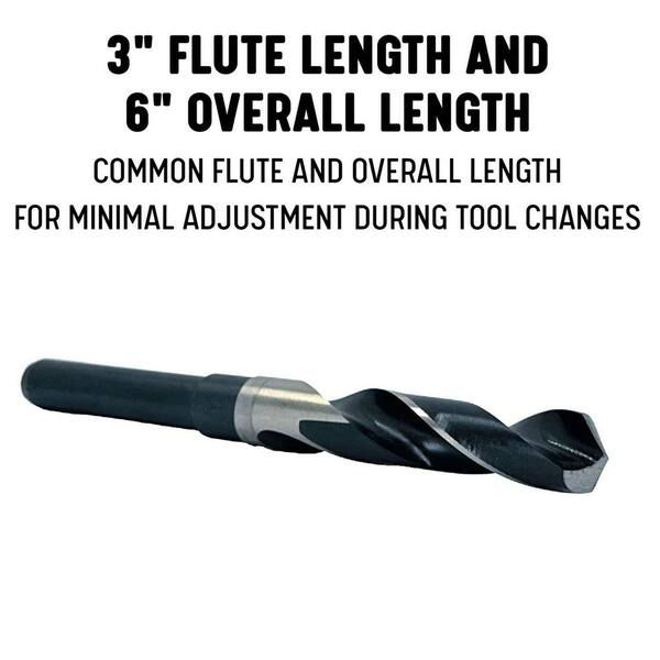 Drill America 1-5/32 in. High Speed Steel Black and Bright Reduced