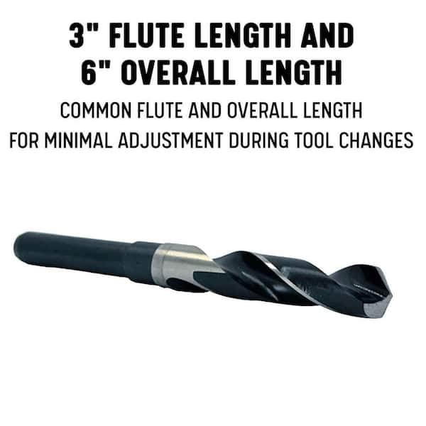 Drill America DEWCCD High-Speed Steel Combined Drill & Countersink Bit - Black Oxide, Spiral Flute - View #4