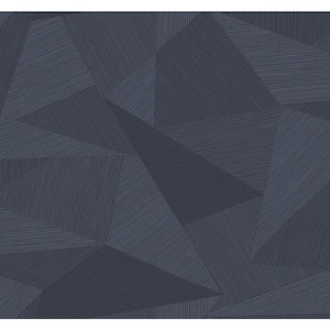 CASA MIA Geometric Triangles Gray Paper Non-Pasted Strippable Wallpaper ...