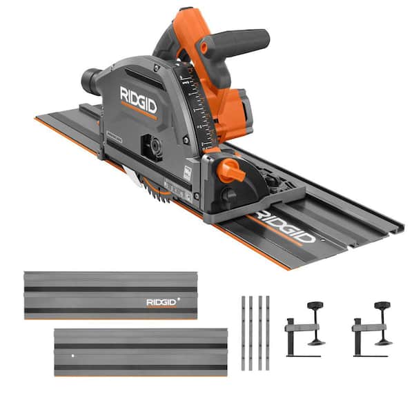 18V Brushless Cordless Track Saw (Tool Only) with (4) 27.5 in. Tracks and (3) Track Saw Clamps