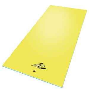 Rubber Dockie 18x6 ft Premium Foam Floating Water Mat Pad (Green & Orange)  