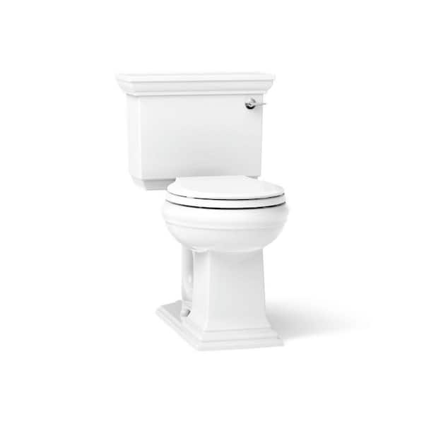 Memoirs 12 in. Rough In 2-Piece 1.28 GPF Single Flush Round Toilet in White Seat Not Included