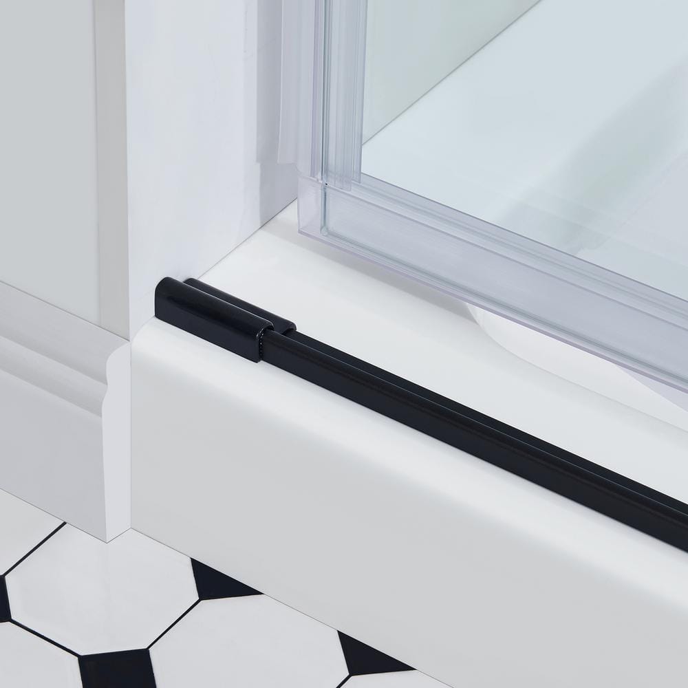 Bel 48" x 78.75" Oil-Rubbed Bronze Frameless Sliding Shower Door