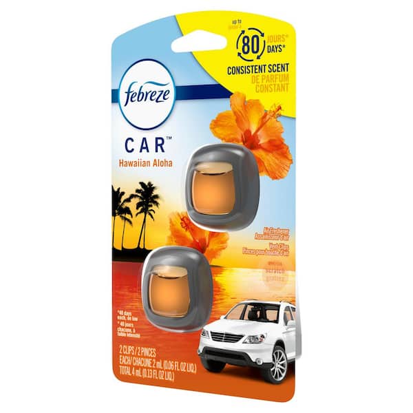 Febreze Car Air Freshener Vent Clip, Hawaiian Aloha 0.06oz –