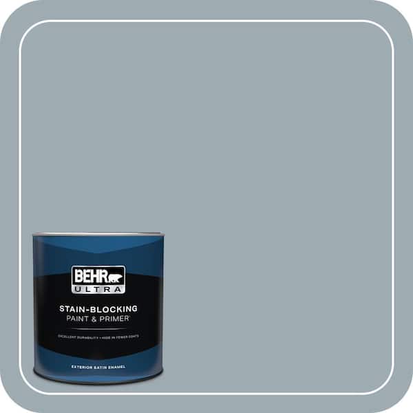 BEHR ULTRA 1 qt. #ECC-30-1 Pelican Bay Satin Enamel Exterior Paint & Primer