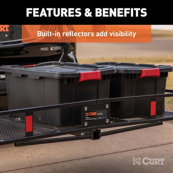 CURT 500 lb. Capacity 60 in. x 24 in. Black Steel Basket