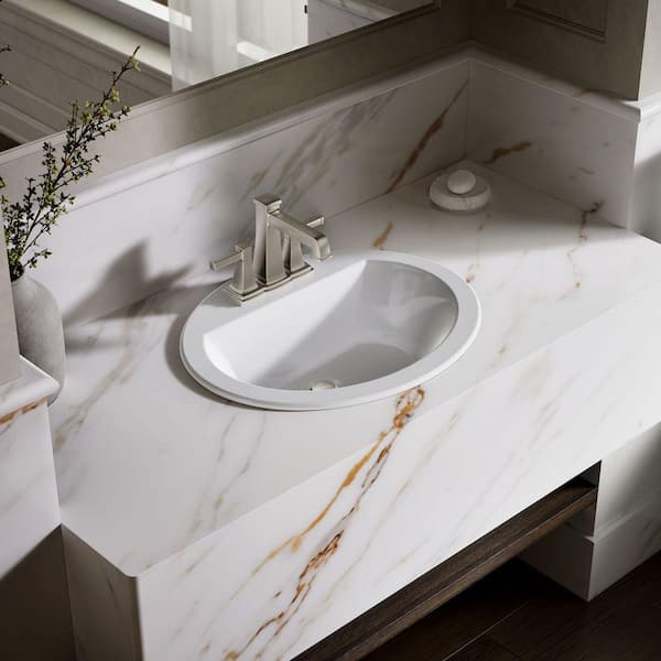 KOHLER Bryant 20.1 in. x 16 in. Drop-In Bathroom Sink in White Vitreous China