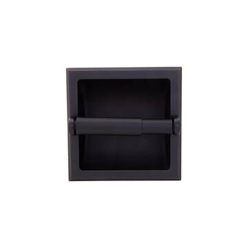 Millbridge Recessed Wall Mounted Toilet Tissue Paper Holder in Matte Black