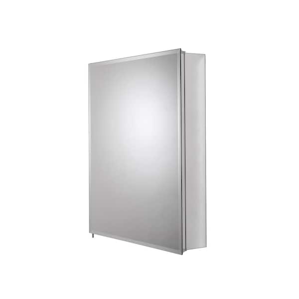 Croydex - 24 in. W x 30 in. H x 5-1/4 in. D Frameless Aluminum Recessed or Surface-Mount Medicine Cabinet with Easy Hang System