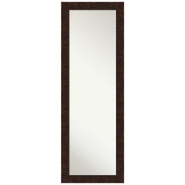 Amanti Art William 18.12 in. x 52.12 in. Casual Rectangle Framed Mottled Bronze On the Door Mirror