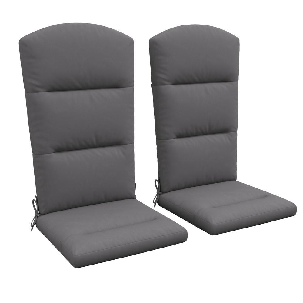 21 x 2 Gray Adirondack Chair Cushions 2 Piece, Outdoor Chair Cushions, Wate