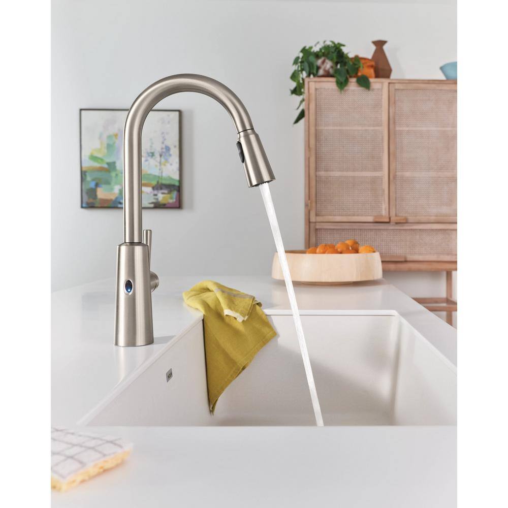 Stainless Steel Touchless Pull Down Kitchen Faucet with Spray