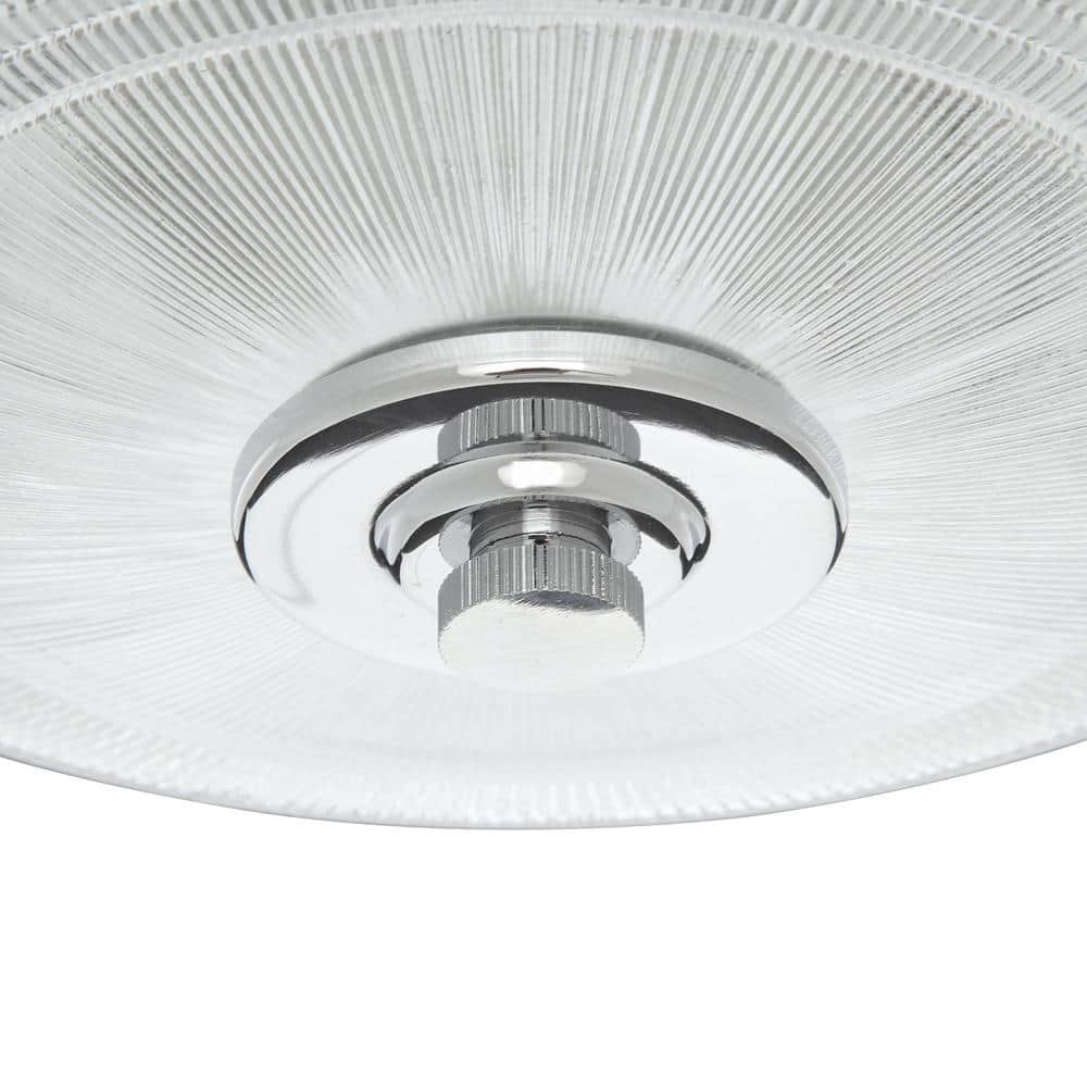 Chrome and Glass 12" Flush Mount Ceiling Light