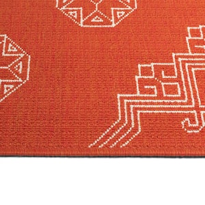 Sunice Collection Tangerine 3'6" x 5'6" Rectangle Residential Indoor-Outdoor Area Rug