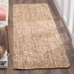 Natural Fiber Beige/Ivory 3 ft. x 6 ft. Solid Runner Rug