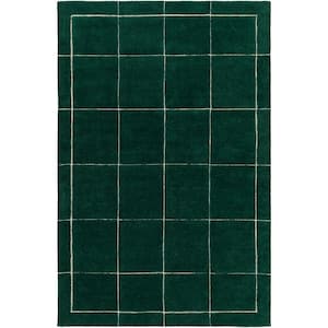 Brook Dark Green 8 ft. x 10 ft. Modern Indoor Area Rug