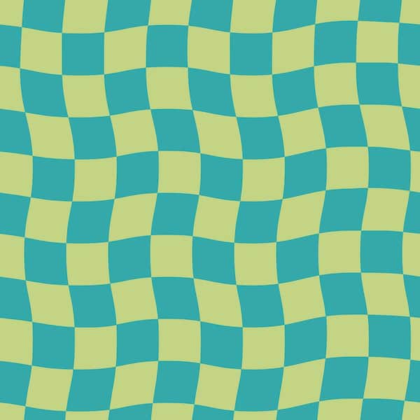 Groovy Checker Lime Peel and Stick Wallpaper
