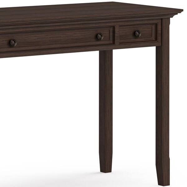 Simpli Home Harper Solid Hardwood Desk in Farmhouse Grey