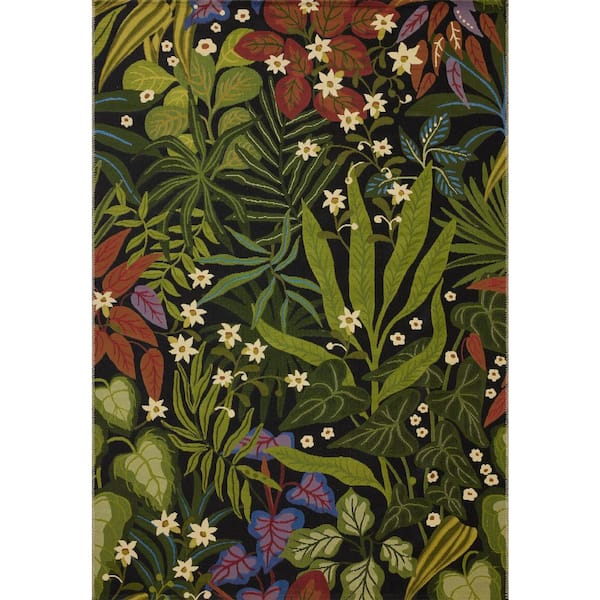 Botanical Onyx/Multi 2 ft. 5 in. x 3 ft. 11 in. Indoor/Outdoor Accent Rug