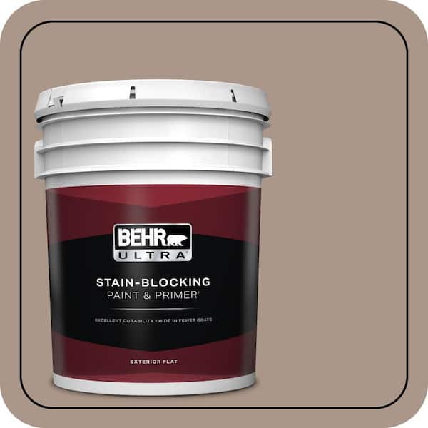 BEHR ULTRA 5 gal. #N230-4 Chic Taupe Flat Exterior Paint & Primer