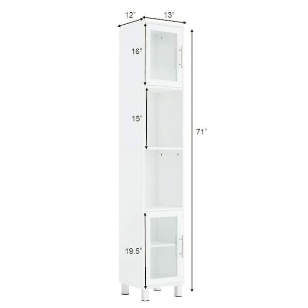 Bathroom Storage Linen Cabinet 71 inches Tall Vertical Floor