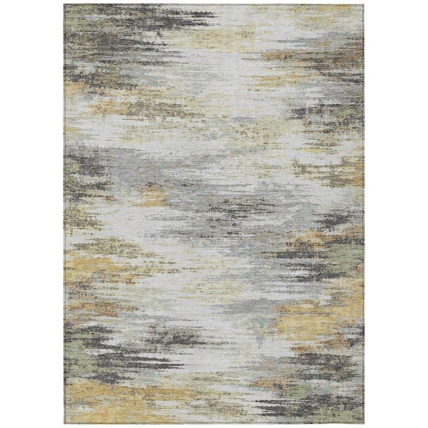 Chantille Machine Washable Indoor/Outdoor Abstract ACN2766 Tin 10 ft. x 14 ft. Area Rug