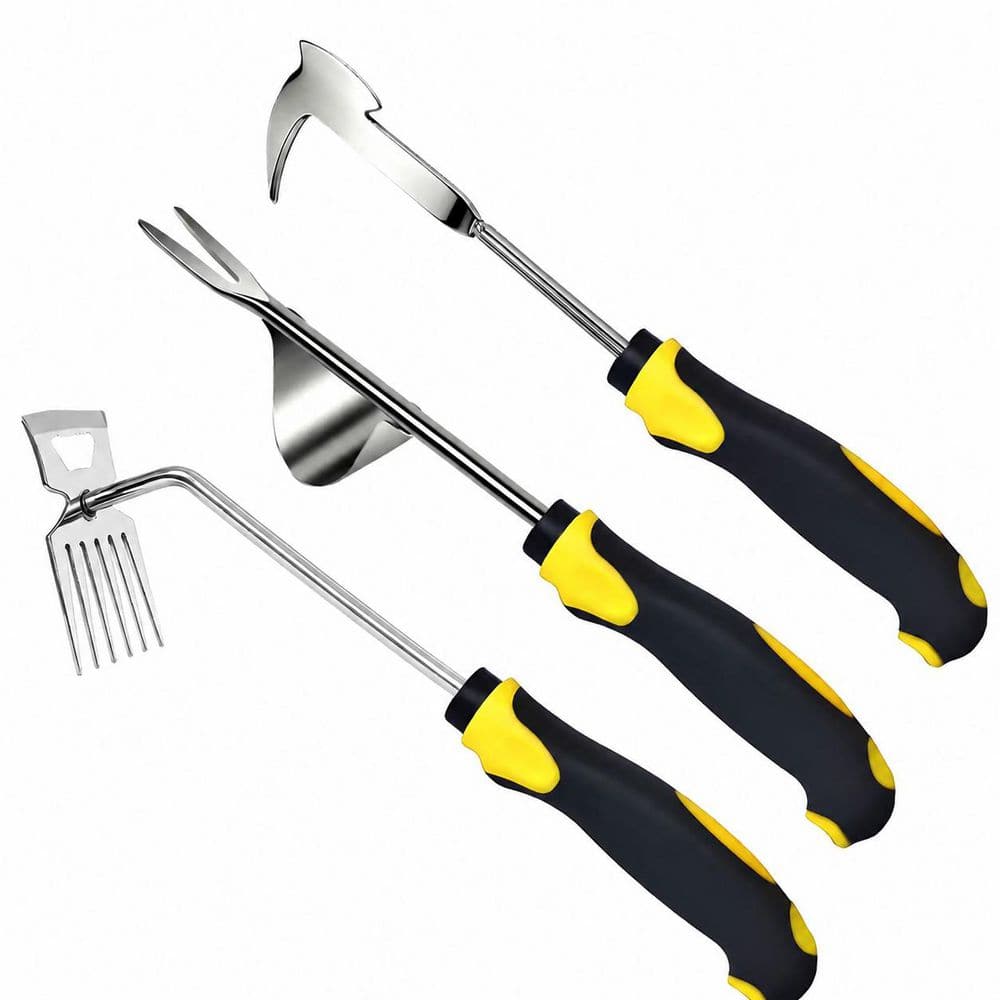 3 Pack Stainless Steel Weeder Tool Set for Deep Root Removal, Crack Weeding, Lawn and Garden Maintenance price history on PriceWatchPro