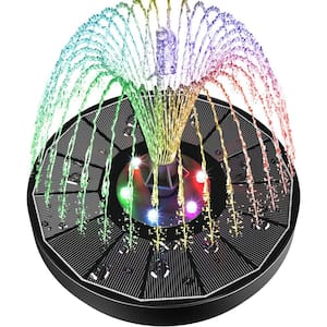 3.5-Watt Solar Powered Fountain Built-in 2000 Battery with 7 Nozzle and 4 Fixer, Solar Fountain Pump