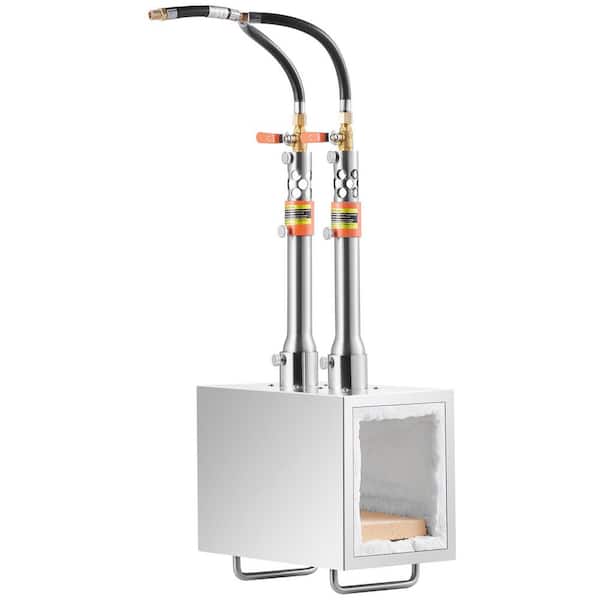 Portable Propane Forge, 2-Burner Farrier Forge, 2600°F Tool and Knife Making Blacksmithing Gas Forge, Large Capacity