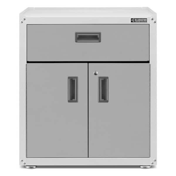 Gladiator 28 in. W x 31 in. H x 18 in. D 1-Shelf 3/4-Door Modular GearBox Freestanding Cabinet Gray Slate