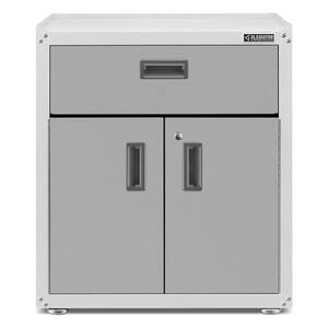 28 in. W x 31 in. H x 18 in. D 1-Shelf 3/4-Door Modular GearBox Freestanding Cabinet in White