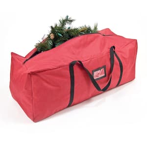 36 in. Red Polyester Multi-Use Decoration Storage Bag