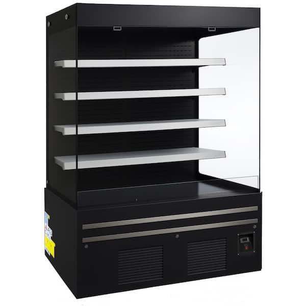 60.5 in. 33.9 cu. ft. Commercial Refrigerator Vertical Open Air Display EC960 Black