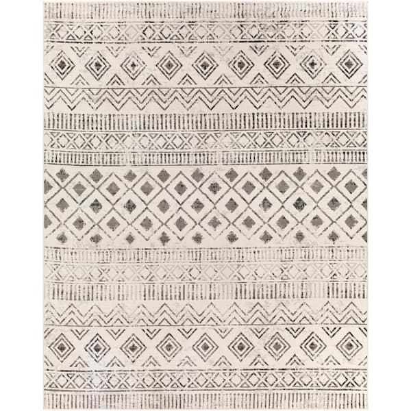 Livabliss Ingram Charcoal 8 ft. x 10 ft. Global Indoor Area Rug