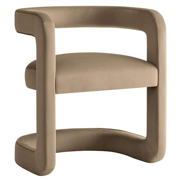 Winslow Stain-Resistant Performance Velvet Dining Chair in Taupe