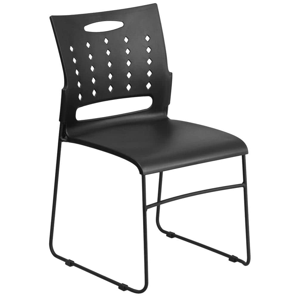 Plastic Stackable Chair in Black